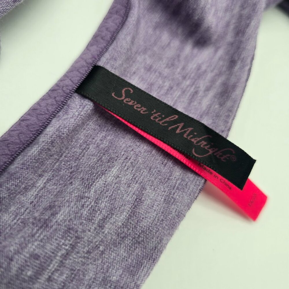 Boho Lace Up Bralette XL Purple Festival Top - Picture 7 of 10